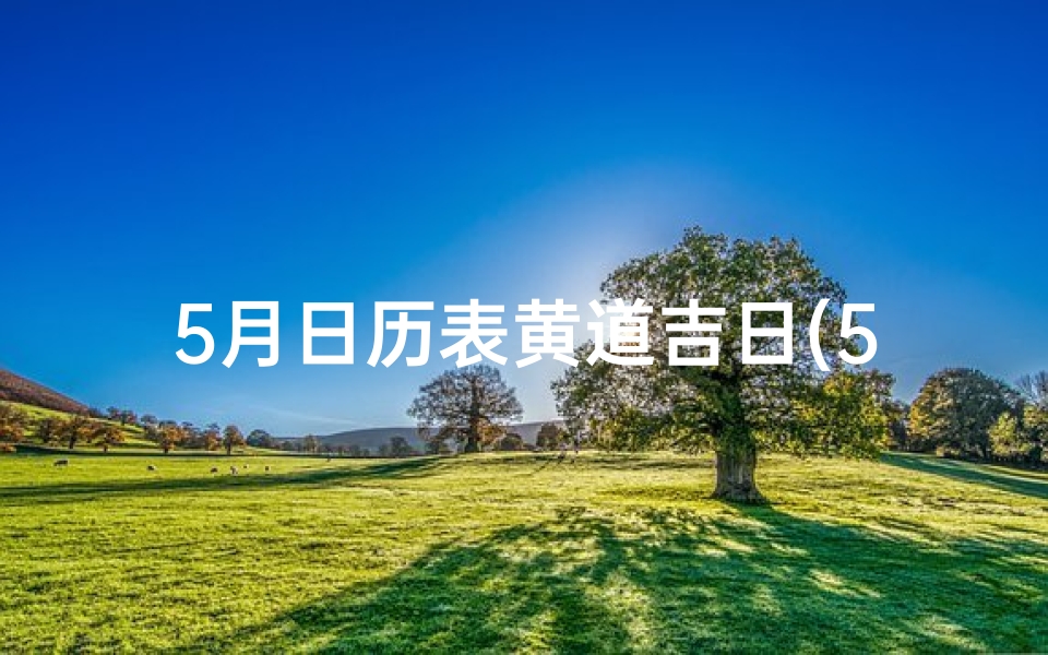 5月日历表黄道吉日(5月阳历黄历)