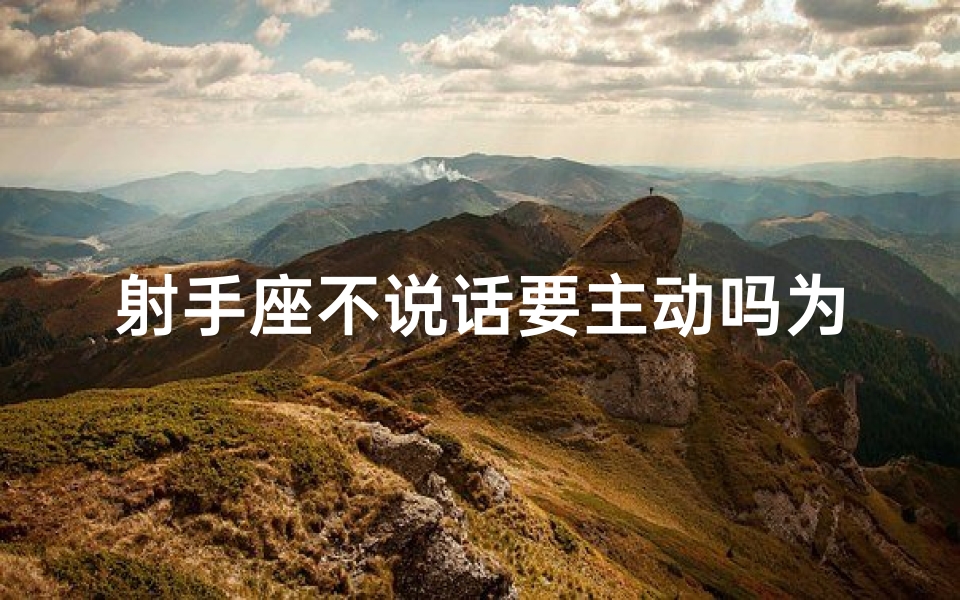 射手座不说话要主动吗为什么,射手座不说话，主动还是等待？