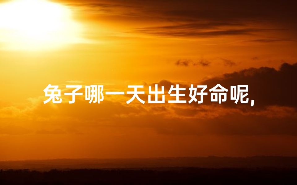 兔子哪一天出生好命呢,《兔年吉日：揭秘兔子出生好命的最佳时间》
