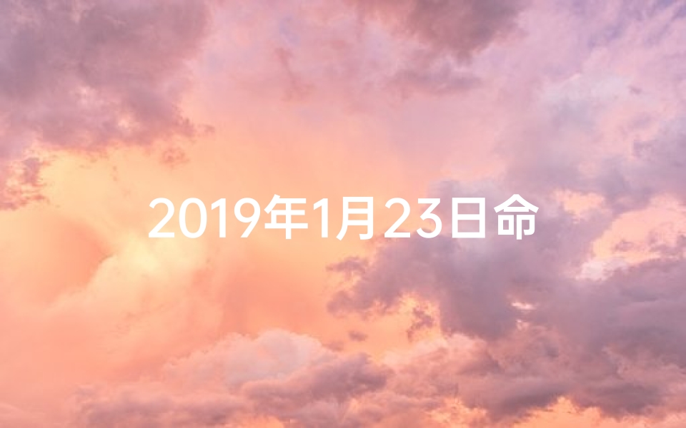 2019年1月23日命格—2019年1月23日命格：揭秘独特命运密码