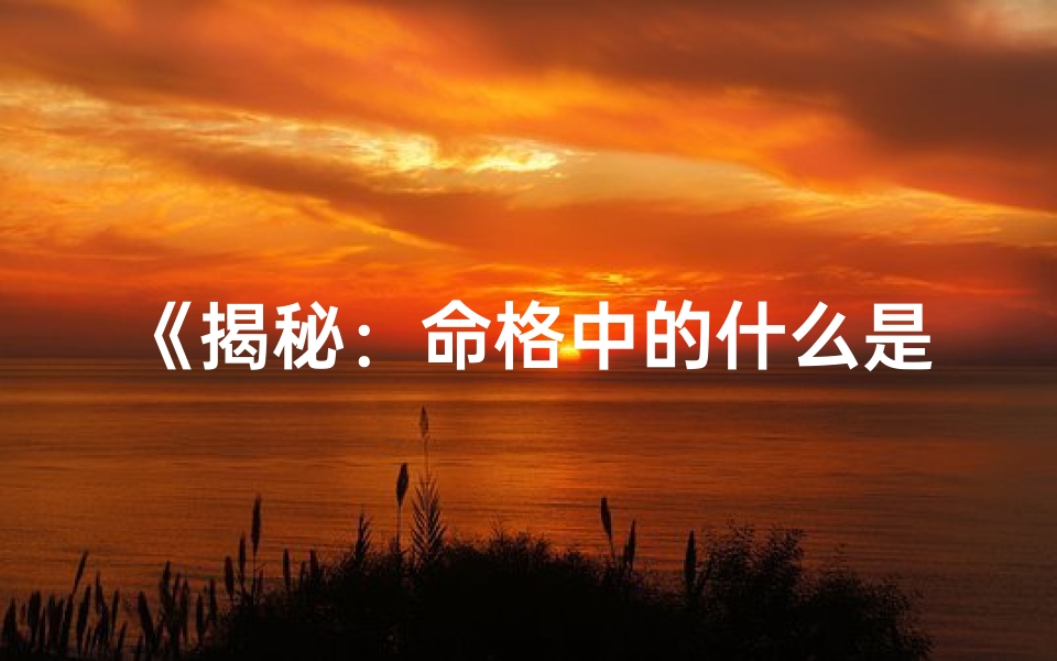 《揭秘：命格中的什么是什么属性之谜》