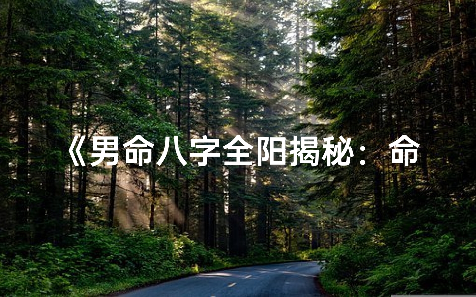 《男命八字全阳揭秘：命运之谜》