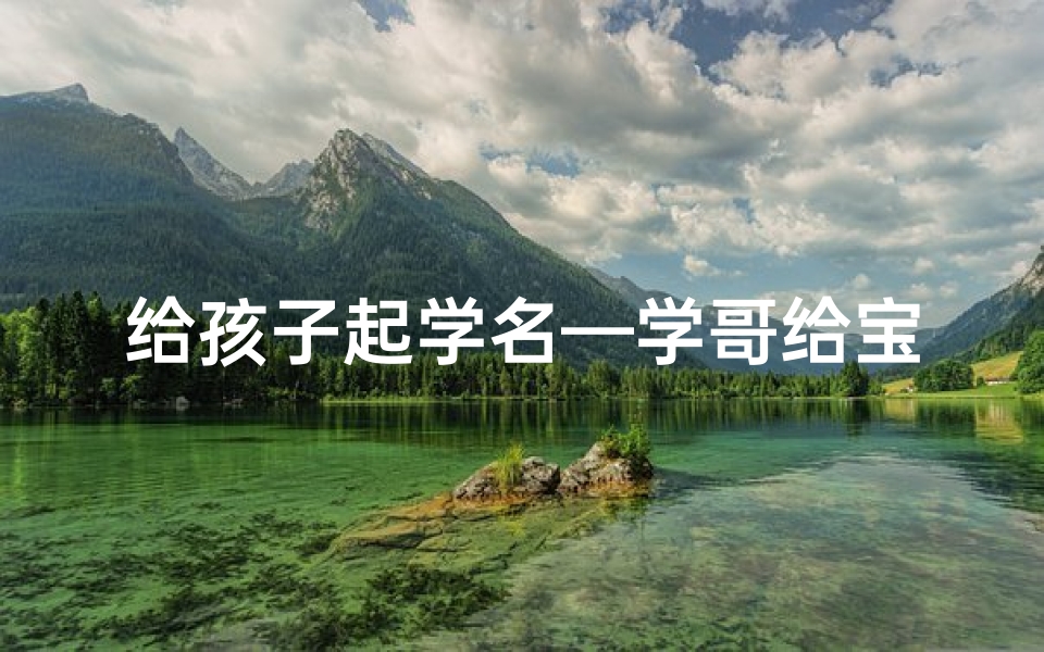 给孩子起学名—学哥给宝宝取名，创意满满