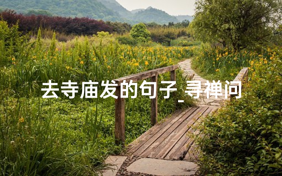 去寺庙发的句子_寻禅问道，寺庙之旅，心灵净化之旅
