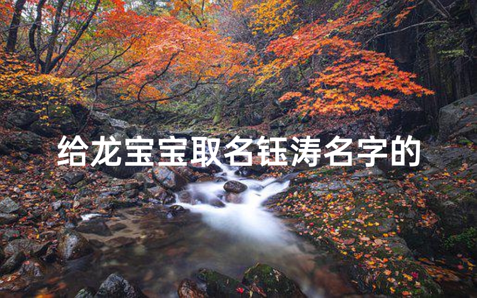 给龙宝宝取名钰涛名字的含义