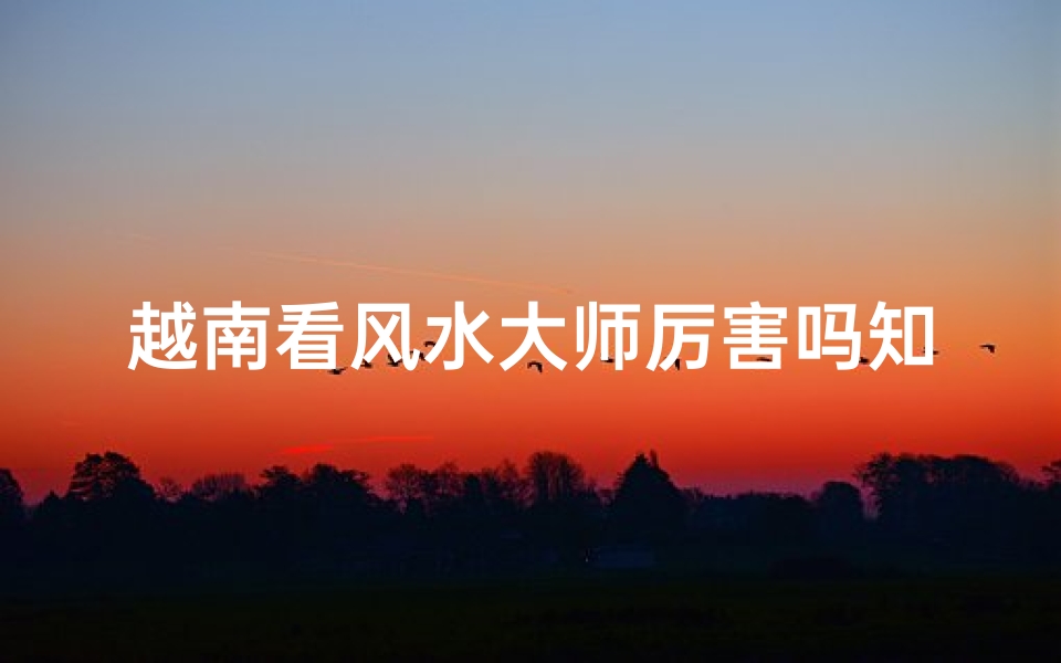 越南看风水大师厉害吗知乎,越南风水大师究竟有多神奇？