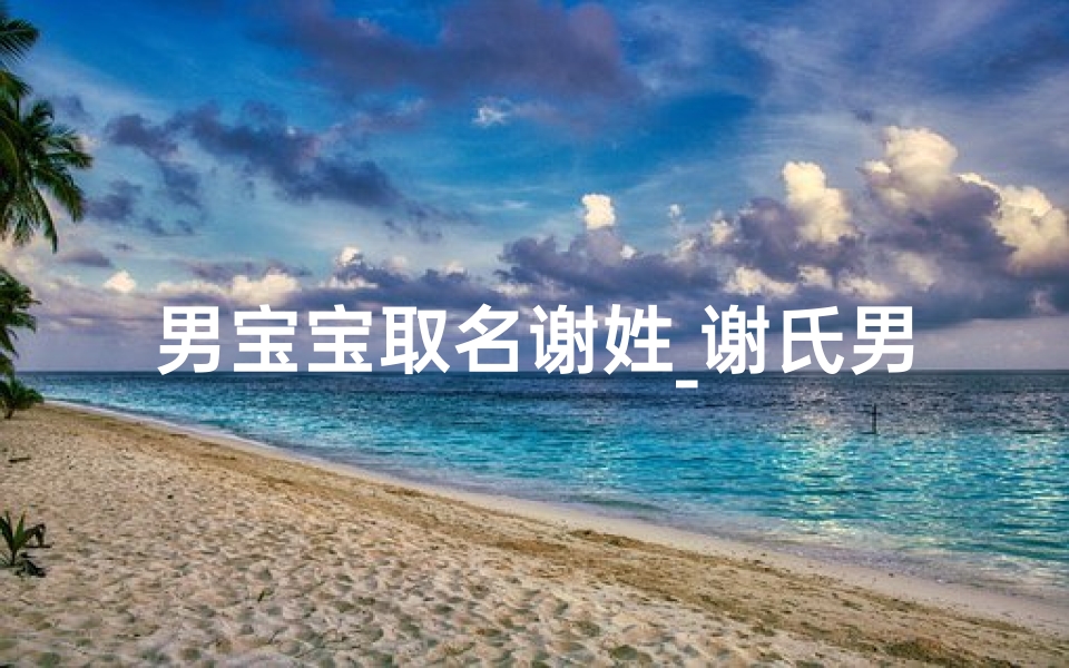 男宝宝取名谢姓_谢氏男宝宝，寓意美好，智慧成长之路