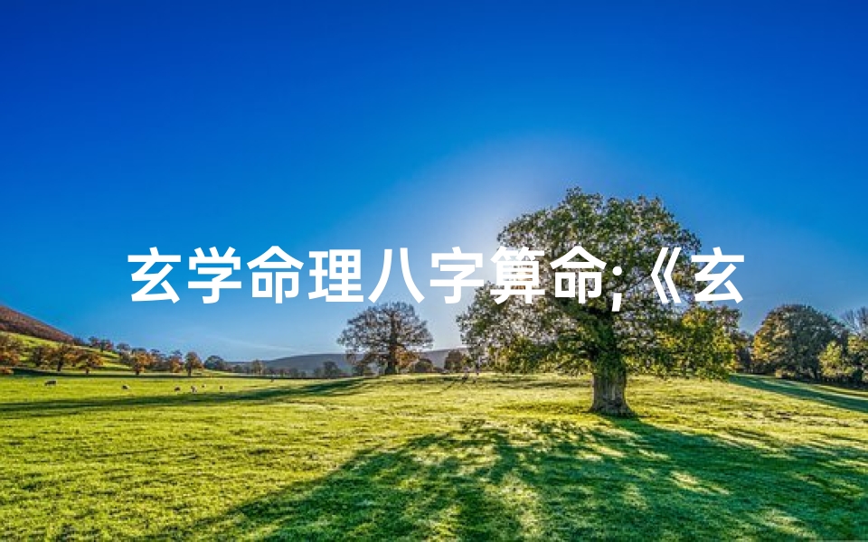 玄学命理八字算命;《玄学命格吉凶一测通，运势揭秘就在此》