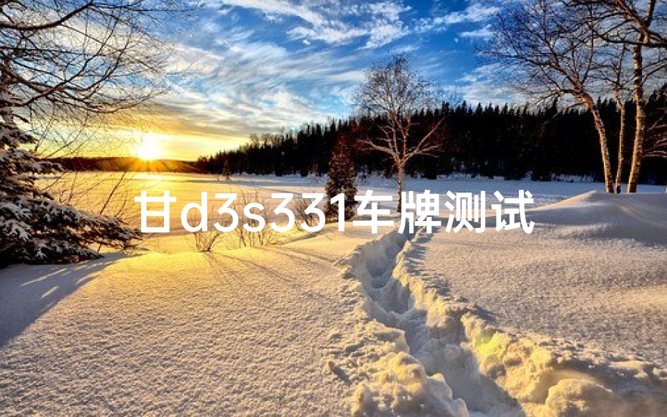 甘d3s331车牌测试吉凶,甘d是哪的车牌