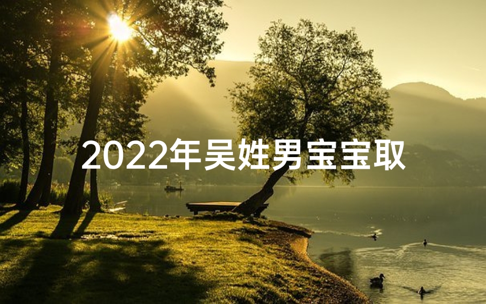2022年吴姓男宝宝取名大全;2021年吴姓男宝宝，寓意美好、寓意吉祥的名字推荐