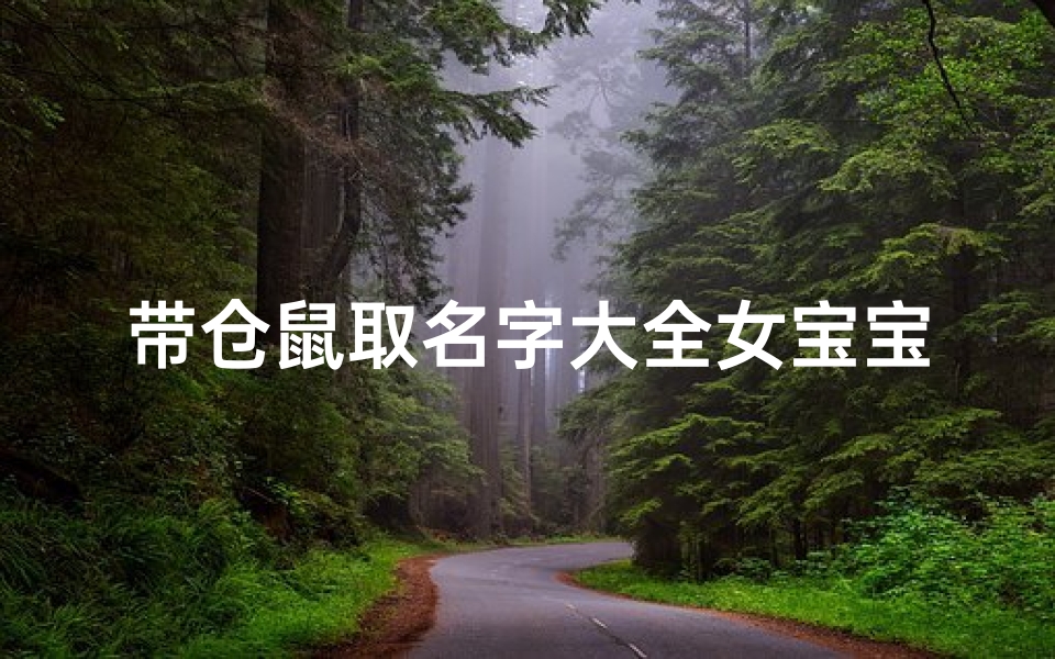带仓鼠取名字大全女宝宝(仓鼠宠物搞笑名字大全)