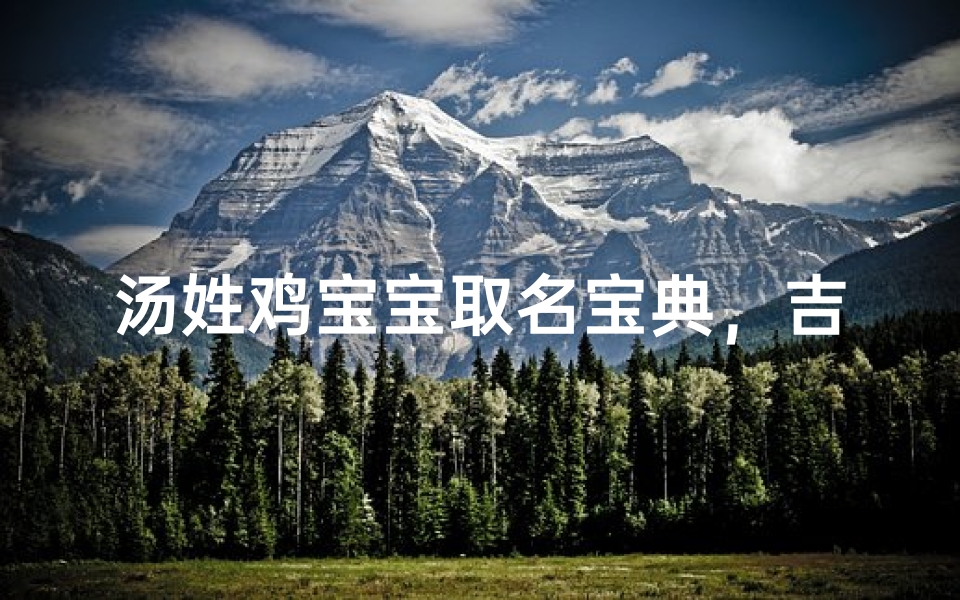 汤姓鸡宝宝取名宝典，吉祥如意好名推荐