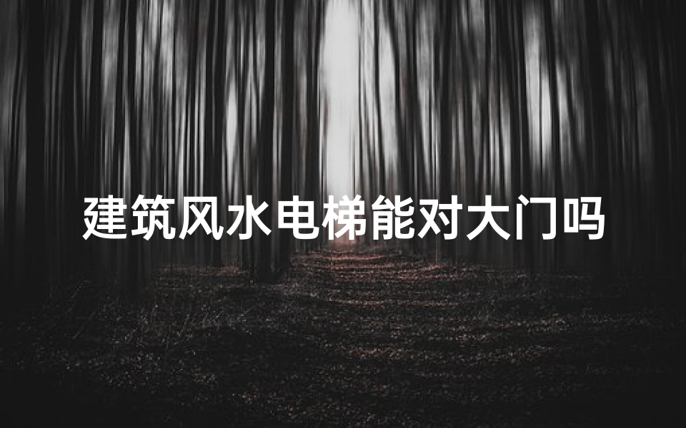 建筑风水电梯能对大门吗-建筑风水：电梯直对大门有何影响？