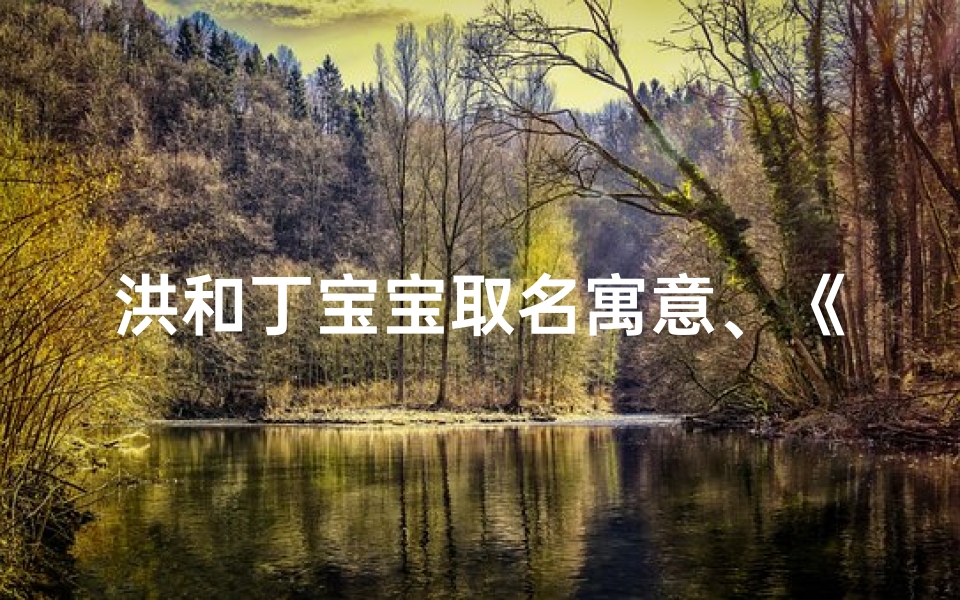 洪和丁宝宝取名寓意、《洪丁宝宝：寓意吉祥，智慧成长之名》