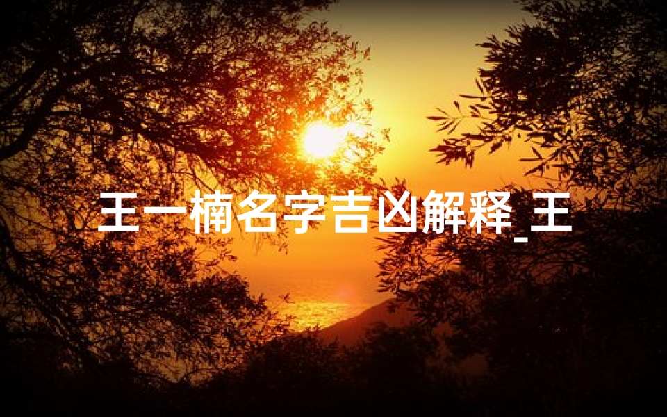 王一楠名字吉凶解释_王一楠名字吉凶揭秘：运势解析与人生启示