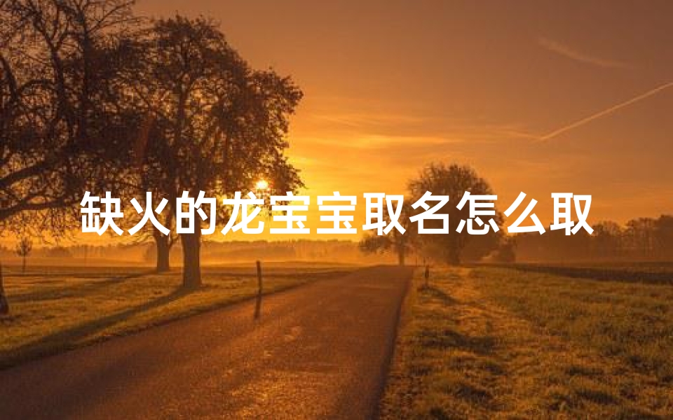 缺火的龙宝宝取名怎么取、《火龙宝宝缺火，如何取名彰显独特魅力》