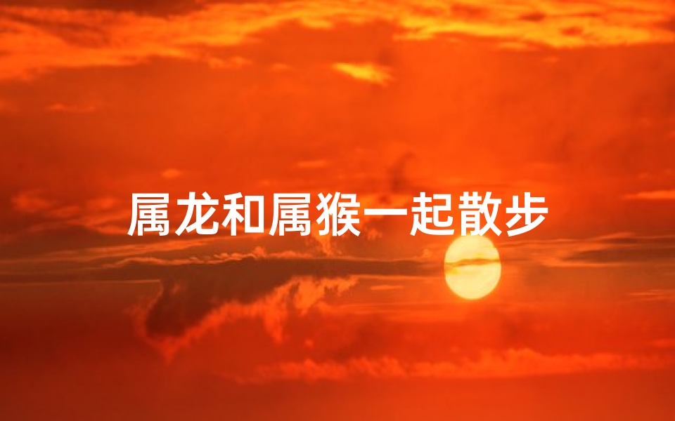 属龙和属猴一起散步