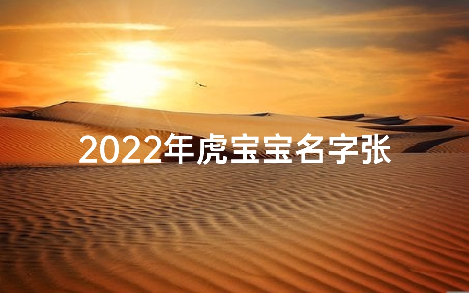 2022年虎宝宝名字张姓