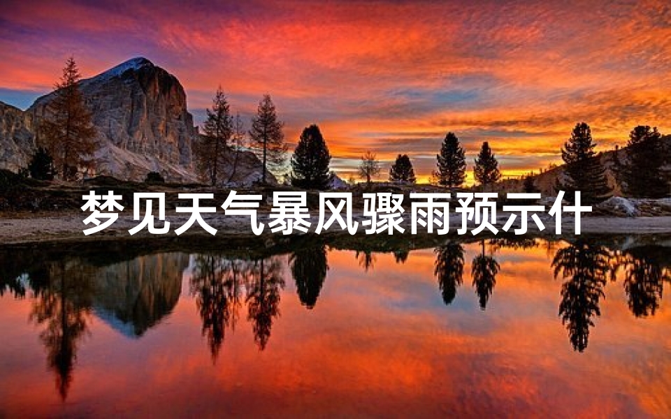 梦见天气暴风骤雨预示什么-梦到暴风雨天气