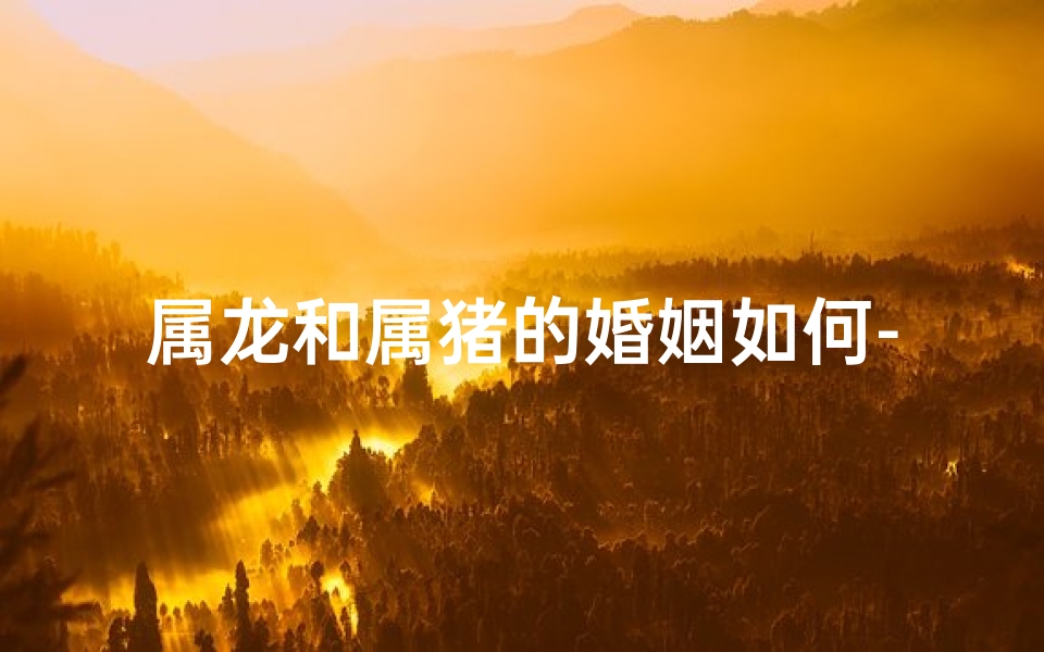 属龙和属猪的婚姻如何-属龙属猪婚姻配对：幸福相随的秘密