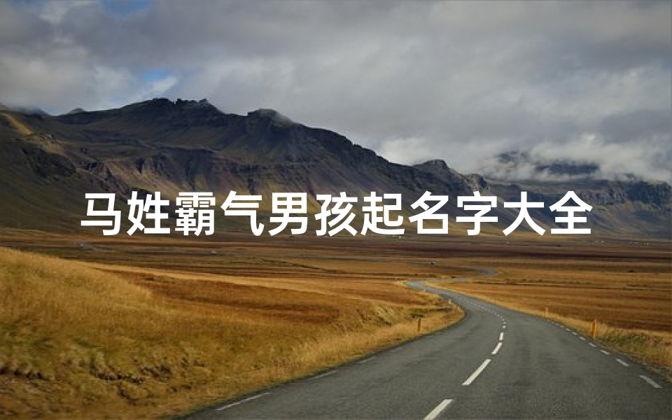 马姓霸气男孩起名字大全(马姓男孩阳刚霸气名字)