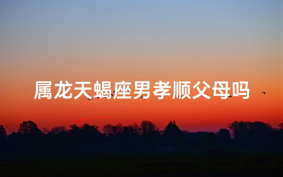 属龙天蝎座男孝顺父母吗,属龙天蝎座男生的爱情观