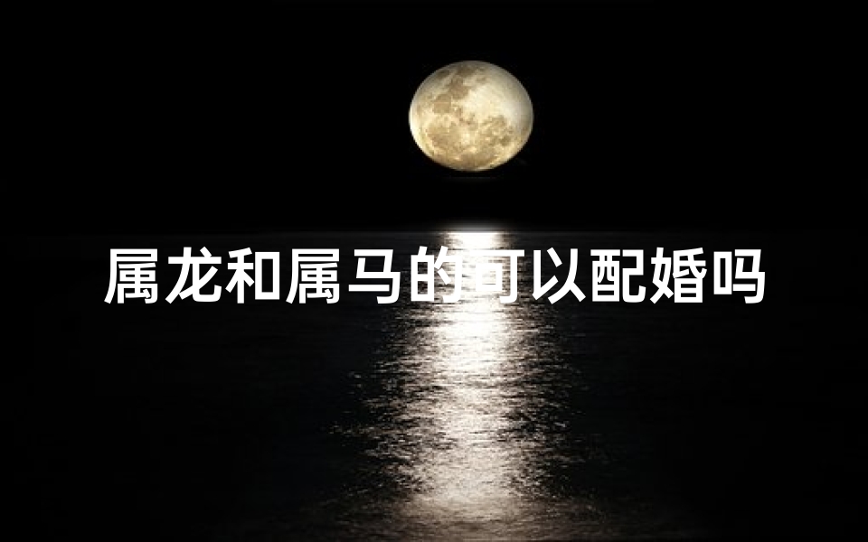 属龙和属马的可以配婚吗