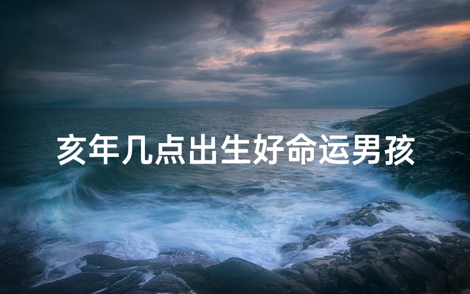 亥年几点出生好命运男孩-亥年吉时出生男孩，好运连连人生赢家