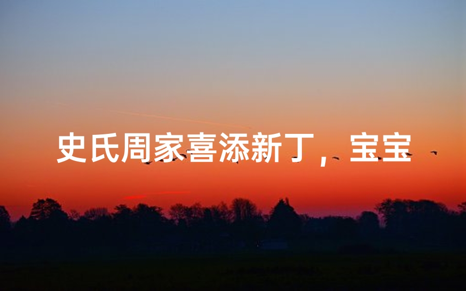 史氏周家喜添新丁，宝宝起名寓意美好