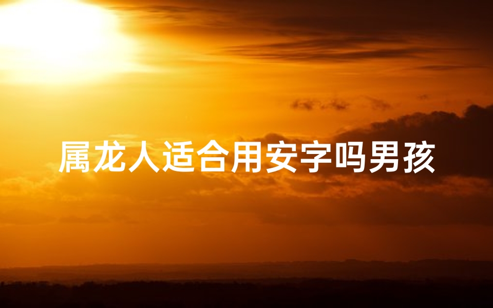 属龙人适合用安字吗男孩