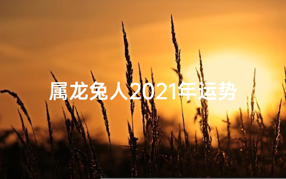 属龙兔人2021年运势运程—2021兔龙运势：双喜临门，好运连连