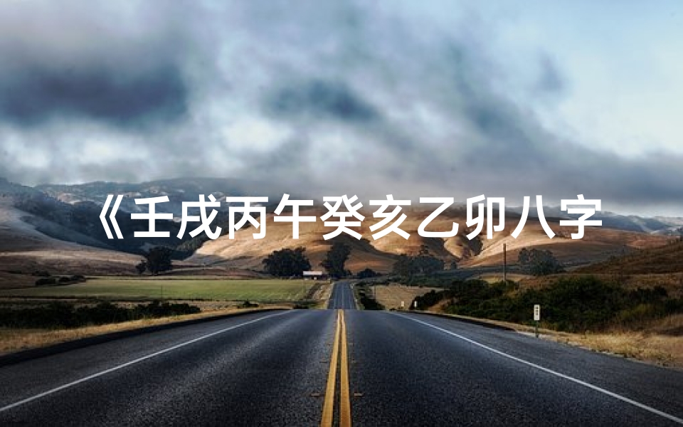 《壬戌丙午癸亥乙卯八字解析：命运奥秘揭秘》
