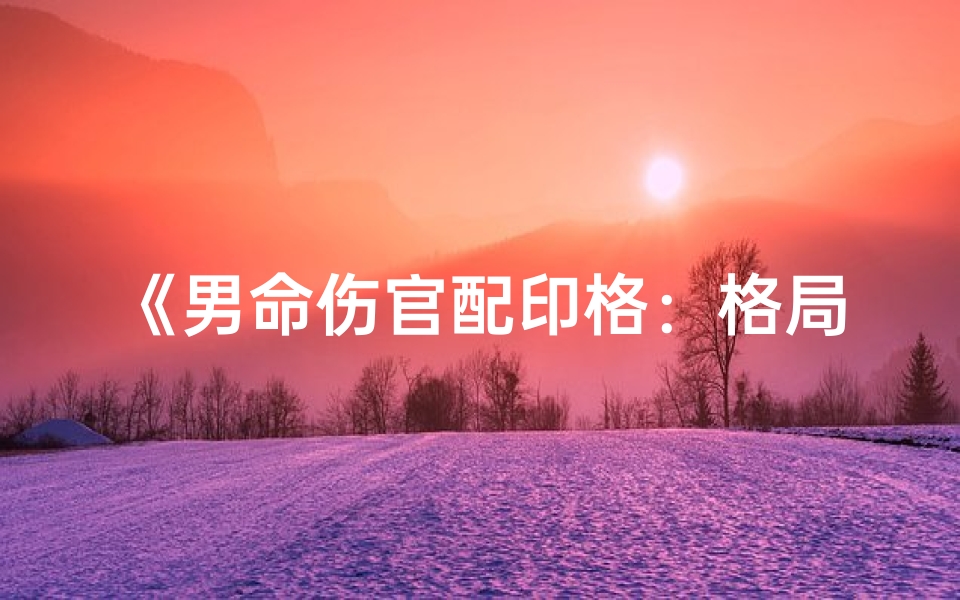 《男命伤官配印格：格局解析与命运启示》