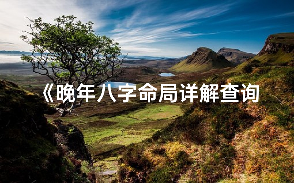 《晚年八字命局详解查询大全宝典》