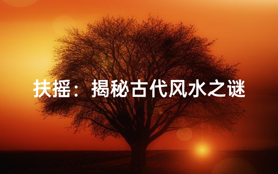 扶摇：揭秘古代风水之谜