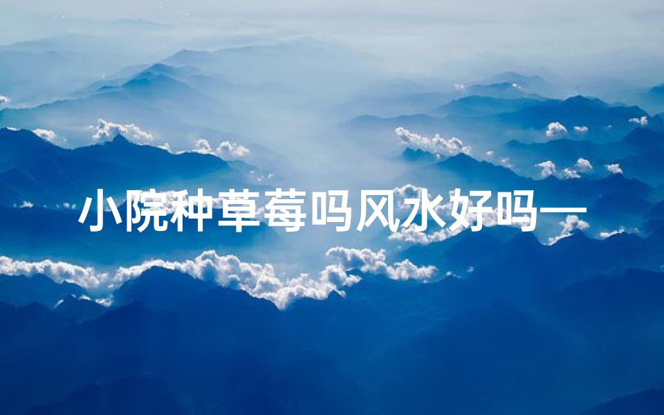 小院种草莓吗风水好吗—小院种植草莓的方法