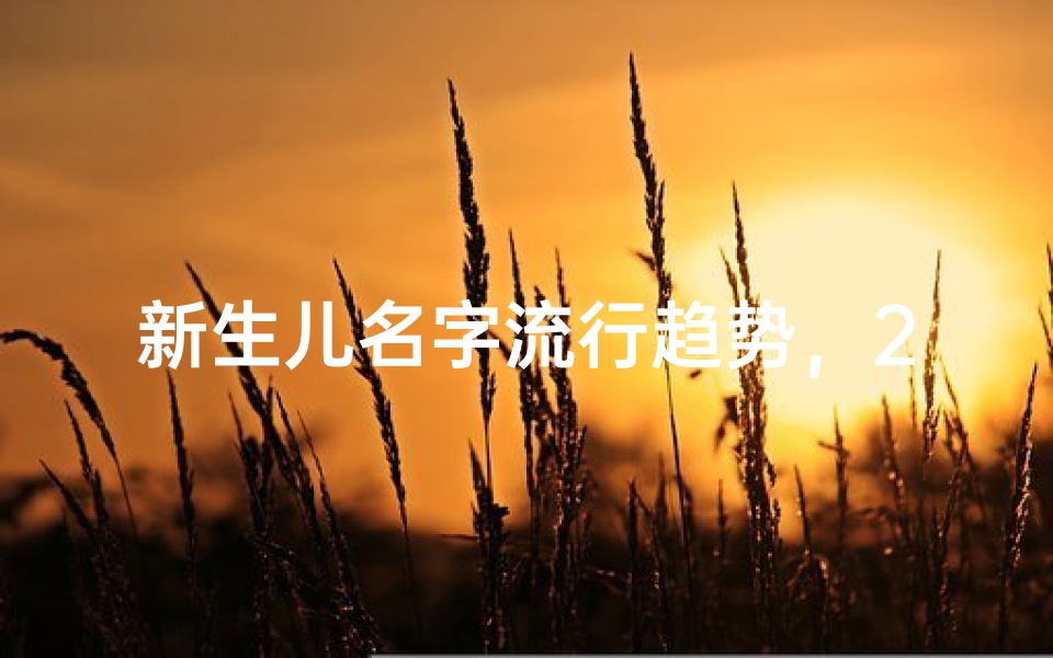 新生儿名字流行趋势，2023年最新趋势与寓意解析