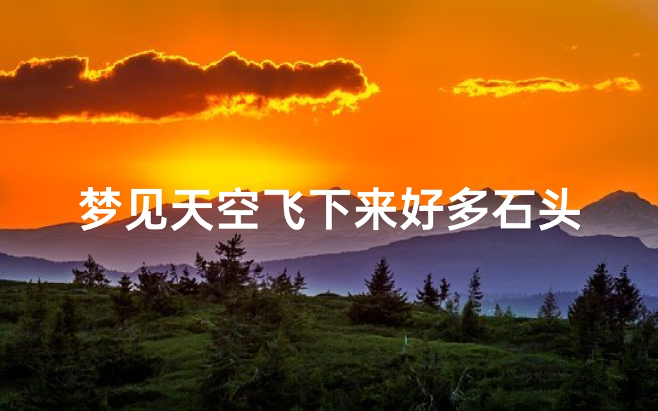 梦见天空飞下来好多石头,梦见天空飞下来好多石头是啥意思