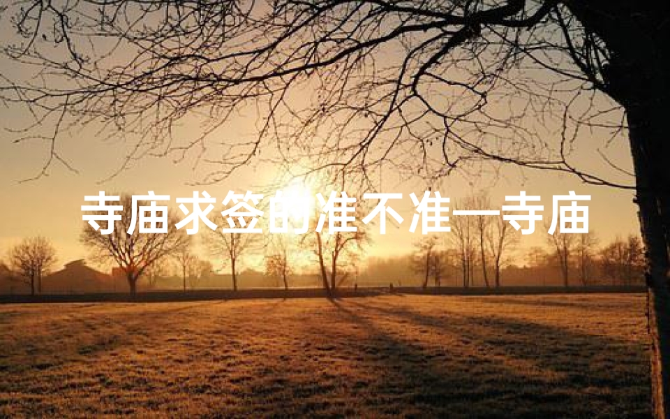 寺庙求签的准不准—寺庙求签：揭秘求什么背后的神秘寓意
