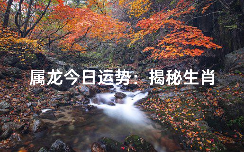属龙今日运势：揭秘生肖龙今日吉凶宜忌