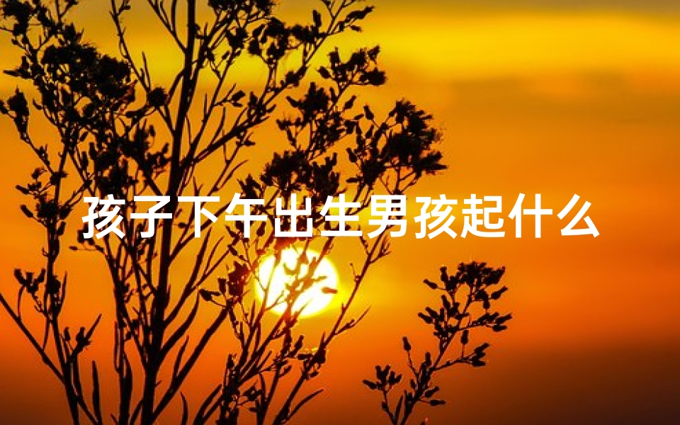 孩子下午出生男孩起什么名字、《午后阳光照耀，喜得贵子，男孩名字揭晓》