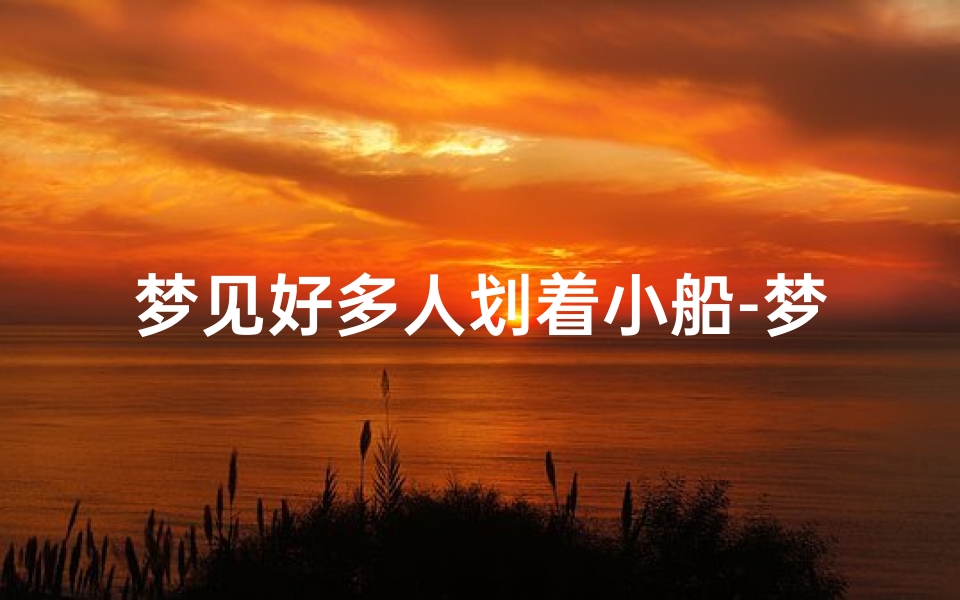 梦见好多人划着小船-梦见一群人在水里划船