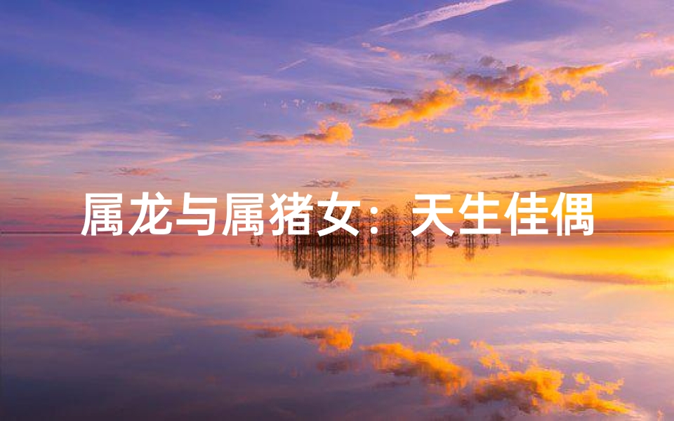 属龙与属猪女：天生佳偶，幸福相配