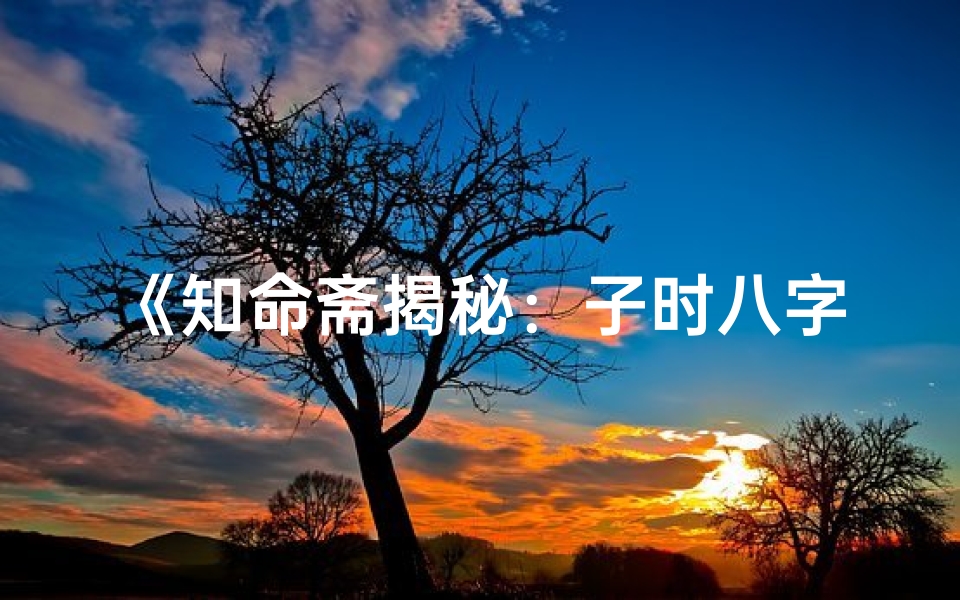 《知命斋揭秘：子时八字命理的奥秘与智慧》
