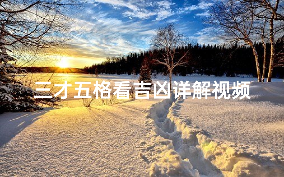 三才五格看吉凶详解视频大全—《三才五格揭秘：精准预测吉凶运势视频教程》
