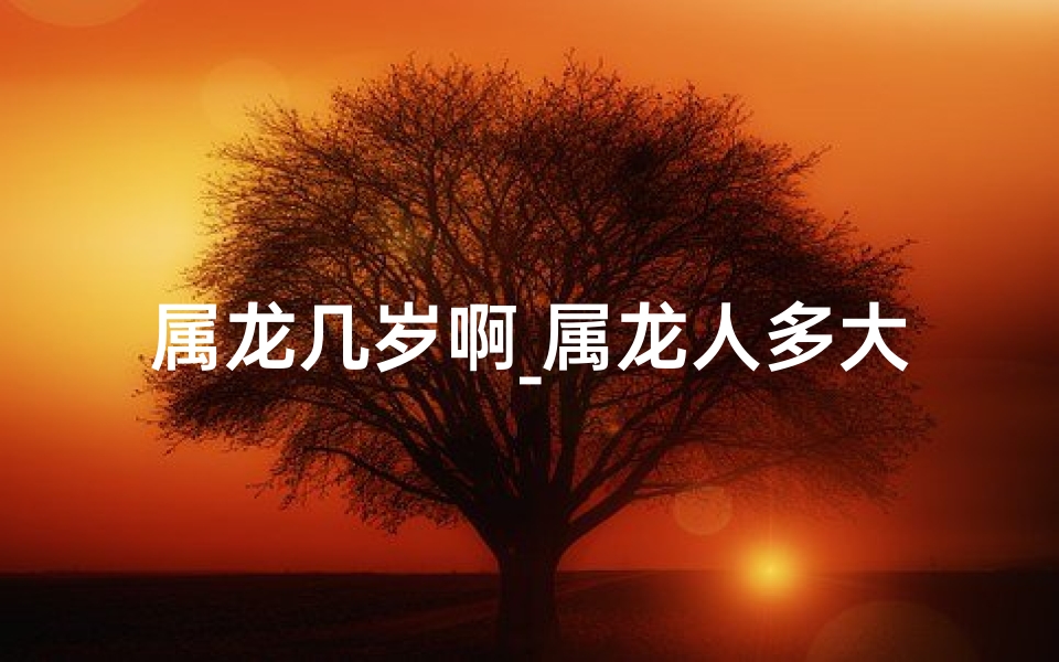 属龙几岁啊_属龙人多大岁数立子最吉祥？