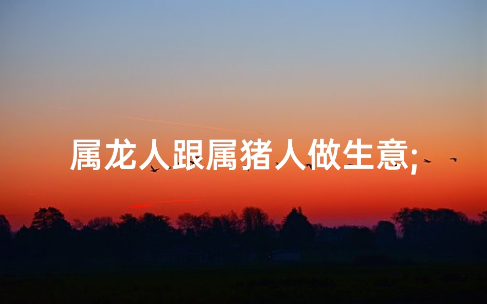 属龙人跟属猪人做生意;属龙属猪搭配做生意，财运亨通？