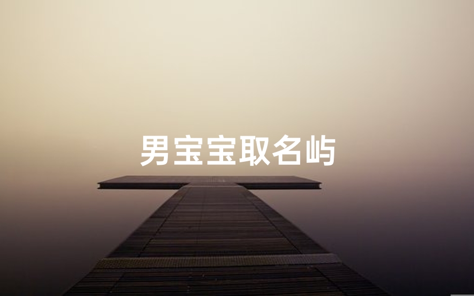 男宝宝取名屿