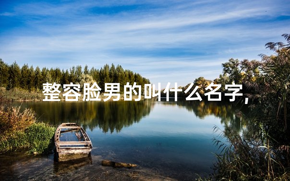 整容脸男的叫什么名字,《整容脸竟影响风水？男子揭秘惊人真相》