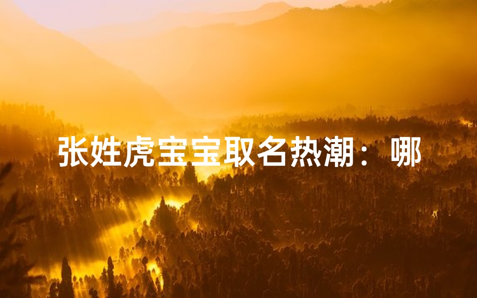 张姓虎宝宝取名热潮：哪些名字带火？